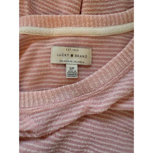 Lucky Brand Women's Pink Striped Pullover Sweater Size S - Picture 3 of 7